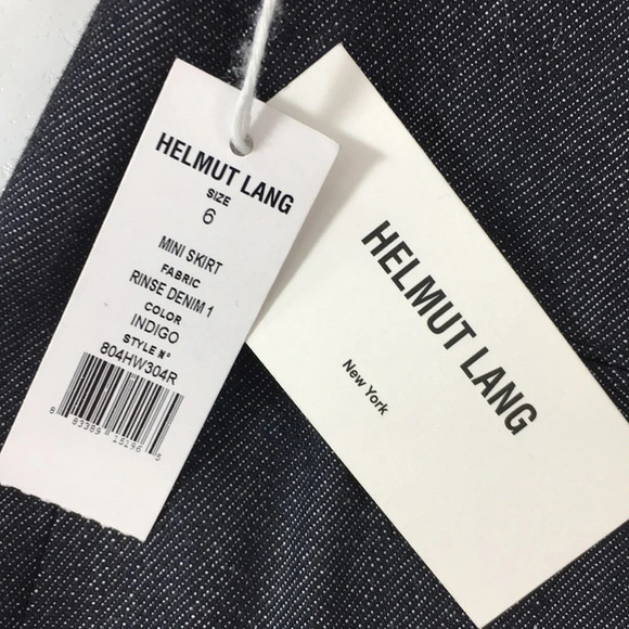 Helmut Lang Gray Pencil Mini Skirt Womens 6 Fabric Rinse Denim Cotton Blend - Picture 6 of 11